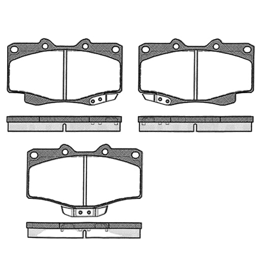Front Disc Brake Pad Kit for Land Cruiser 70 Series, Prado, Hilux & 4Runner (1984–2004) — Part #04465-60030 — fits Genuine Toyota, TRW, Brembo, Zimmerman