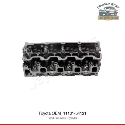 Hilux Surf & Hilux Cylinder Head LOADED for 3L — Part #11101-54131 — fits Genuine Toyota, AISIN, Japanparts, Blue Print