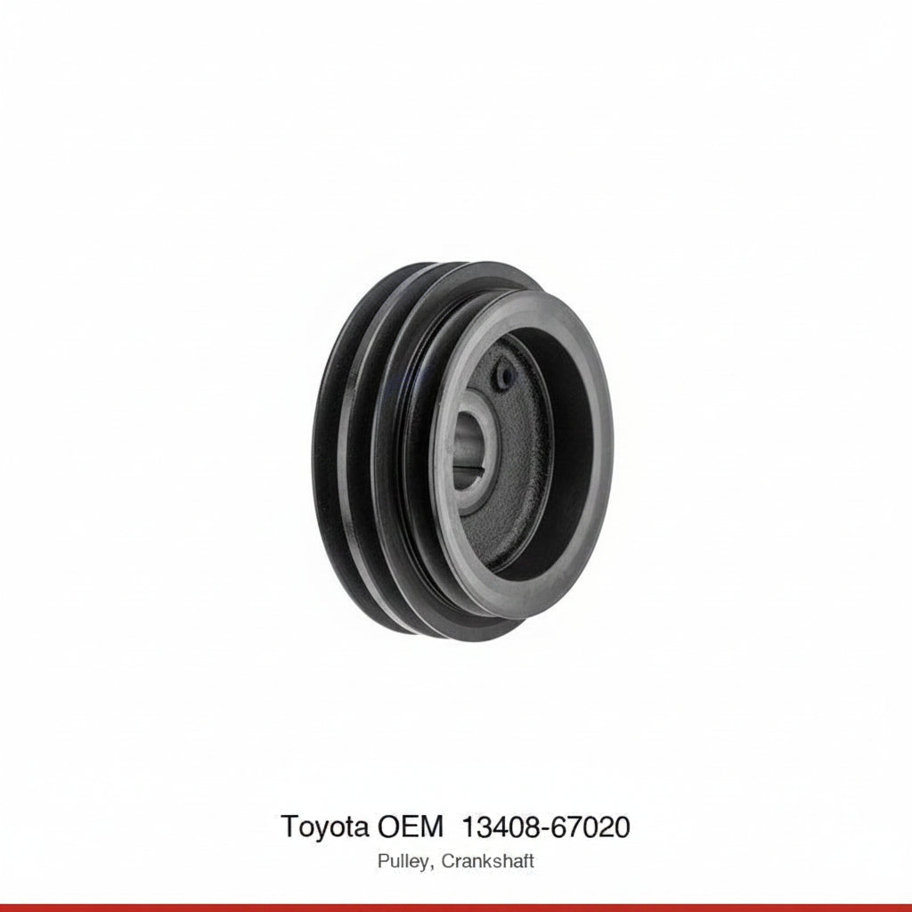 Land Cruiser & Prado Crankshaft Pulley for KZJ71, KZJ78, KZJ90, KZJ95, KZN130 (1993–2002) — Part #13408-67020 — fits Genuine Toyota, Cruiser Worx