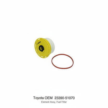 Fuel Filter Element 1VD-FTV, 2016+ HZ79 for Toyota — Part #23390-51070 — fits Genuine Toyota, Denso, CRUISER WORX