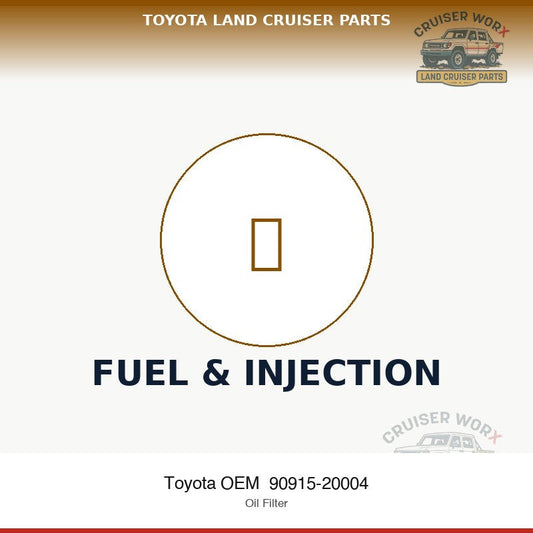 Land Cruiser 100 Series & 80 Series Oil Filter for FZJ80, UZJ100 (1992–2007) — Part #90915-20004 — fits Genuine Toyota, Denso, Sakura, Fram